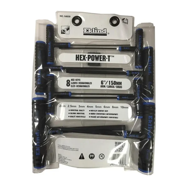Metric Hex Key T Handle Wrench Set 8 Pieces 2-10mm Industrial Grade Alloy Steel Comfort Grip Tools - Image 3
